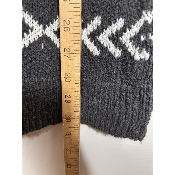 Hollister Women's Black White Aztec Long Sleeve Cardigan Sweater Y2K Size Small - Picture 5 of 8